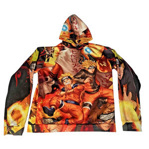Vintage Shonen Jump Naruto Pullover Hoodie Anime/Manga Large Adult Size XL